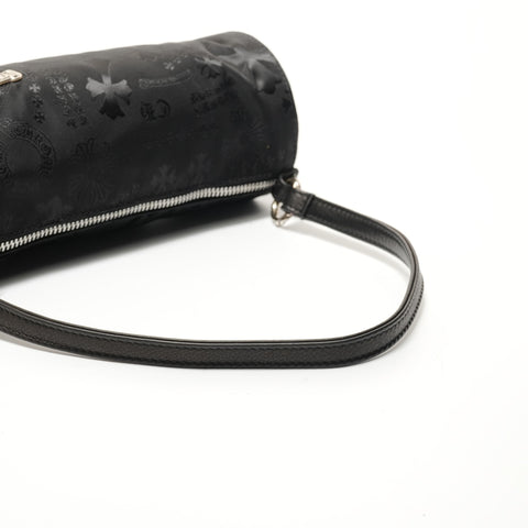 CHROME HEARTS Stencil Pattern Grinds Nylon Shoulder Bag black WS28361