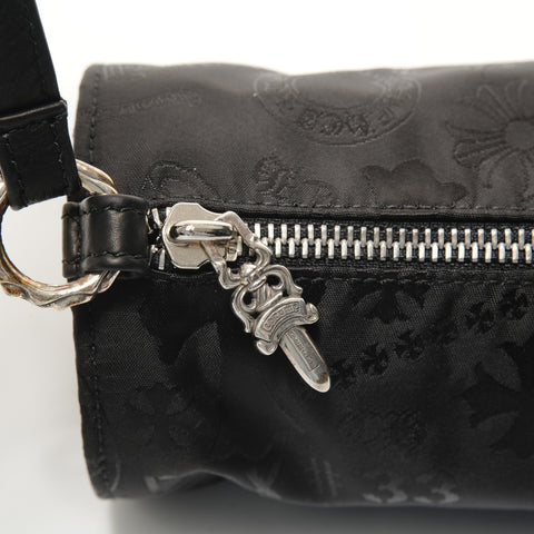 CHROME HEARTS Stencil Pattern Grinds Nylon Shoulder Bag black WS28361