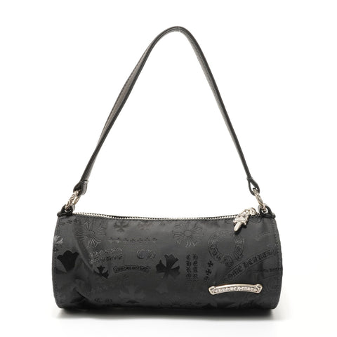 CHROME HEARTS Stencil Pattern Grinds Nylon Shoulder Bag black WS28361