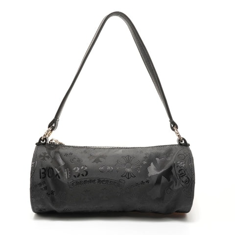 CHROME HEARTS Stencil Pattern Grinds Nylon Shoulder Bag black WS28361
