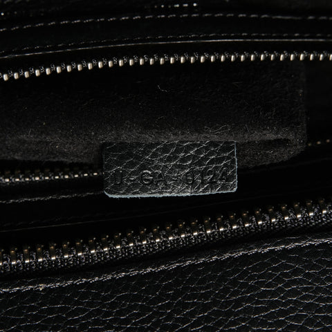 CELINE Luggage Mini Shopper Leather Handbag black WS28363