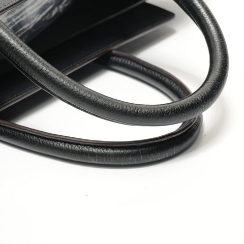 CELINE Luggage Mini Shopper Leather Handbag black WS28363