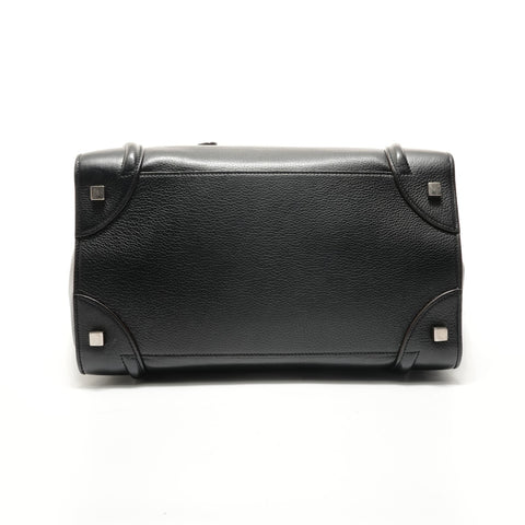CELINE Luggage Mini Shopper Leather Handbag black WS28363