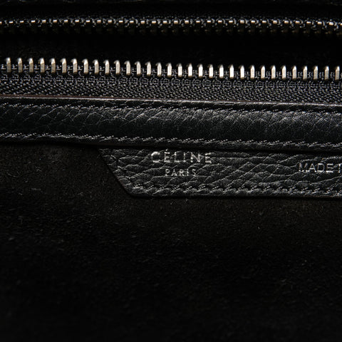 CELINE Luggage Mini Shopper Leather Handbag black WS28363