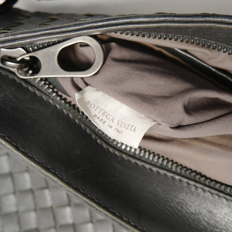 BOTTEGAVENETA INTRECCIATO leather Shoulder Bag gray WS28366
