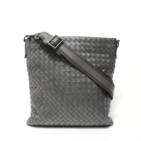 BOTTEGAVENETA INTRECCIATO leather Shoulder Bag gray WS28366