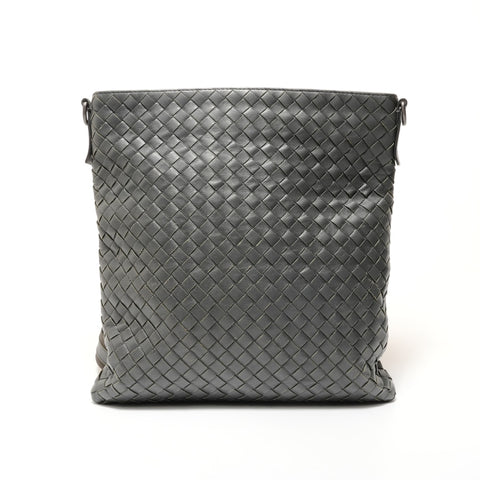 BOTTEGAVENETA INTRECCIATO leather Shoulder Bag gray WS28366