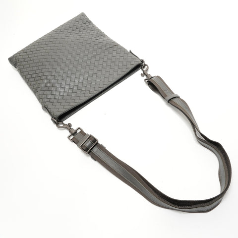 BOTTEGAVENETA INTRECCIATO leather Shoulder Bag gray WS28366