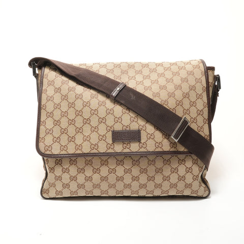 GUCCI GG canvas Shoulder Bag beige WS28369