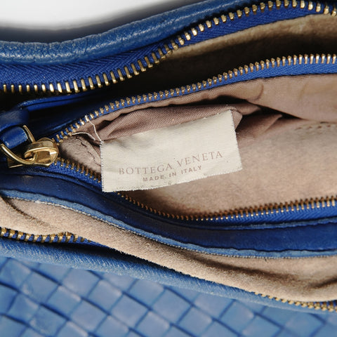 BOTTEGAVENETA INTRECCIATO Hobo Shoulder Bag blue WS28371