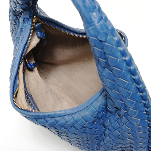 BOTTEGAVENETA INTRECCIATO Hobo Shoulder Bag blue WS28371