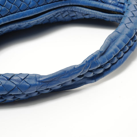 BOTTEGAVENETA INTRECCIATO Hobo Shoulder Bag blue WS28371