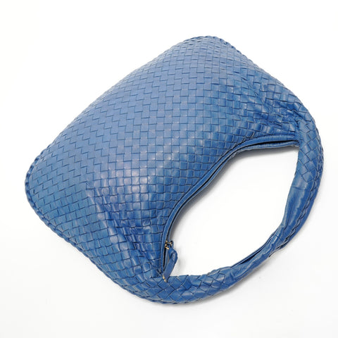 BOTTEGAVENETA INTRECCIATO Hobo Shoulder Bag blue WS28371