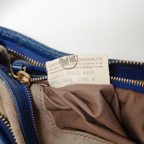 BOTTEGAVENETA INTRECCIATO Hobo Shoulder Bag blue WS28371