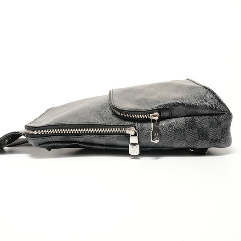 LOUIS VUITTON 2019 Damier Graphite Avenue Sling Bag Shoulder Bag black WS28372