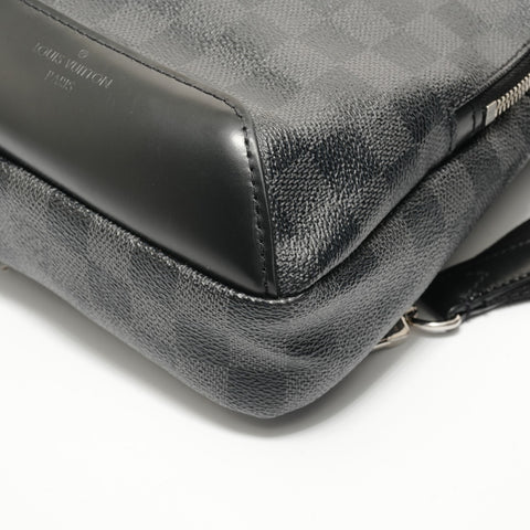 LOUIS VUITTON 2019 Damier Graphite Avenue Sling Bag Shoulder Bag black WS28372