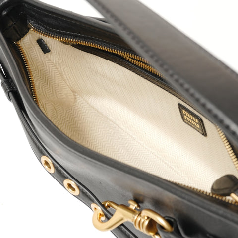 Miu Miu Aventure Nappa Leather Shoulder Bag black WS28374