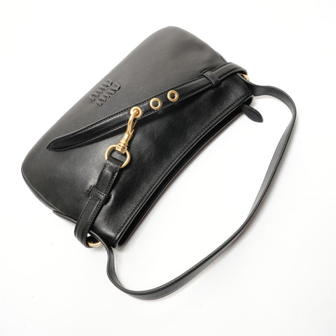 Miu Miu Aventure Nappa Leather Shoulder Bag black WS28374