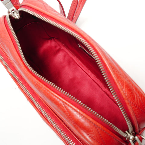 Miu Miu Leather materasse Shoulder Bag Red WS28375