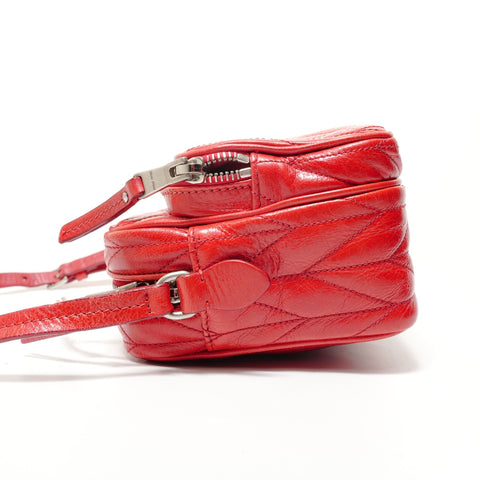 Miu Miu Leather materasse Shoulder Bag Red WS28375