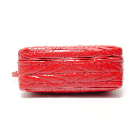 Miu Miu Leather materasse Shoulder Bag Red WS28375