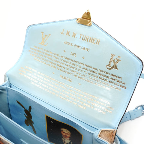 LOUIS VUITTON 2017 Monogram Celty Masters Pochette Metis MM Handbag blue WS28376