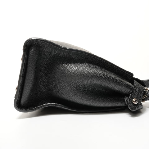 FENDI Leather Peekaboo 2way Selleria Handbag black WS28377