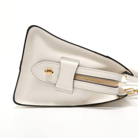PRADA Bibliotheque Saffiano Leather 2WAY Handbag white WS28378