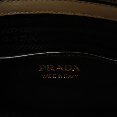 PRADA Bibliotheque Saffiano Leather 2WAY Handbag white WS28378