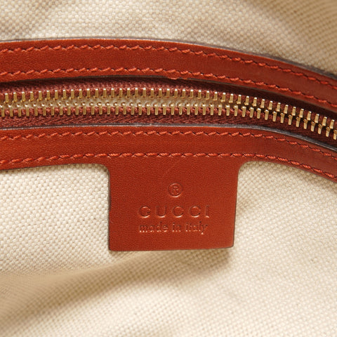 GUCCI GG Canvas Glitter Heart Charm Tote Bag Brown WS28379
