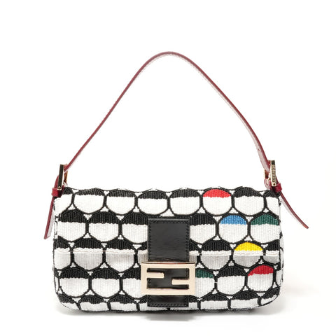FENDI Mamma Baguette Beads Shoulder Bag multicolor WS28380