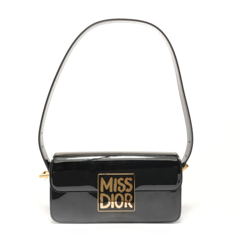 Christian Dior Miss Dior Enamel Shoulder Bag black WS28382
