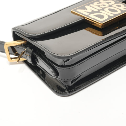 Christian Dior Miss Dior Enamel Shoulder Bag black WS28382