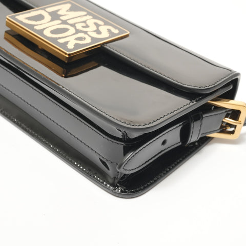 Christian Dior Miss Dior Enamel Shoulder Bag black WS28382
