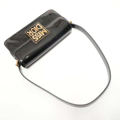 Christian Dior Miss Dior Enamel Shoulder Bag black WS28382
