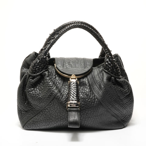 FENDI Spybag Leather Shoulder Bag black WS28383