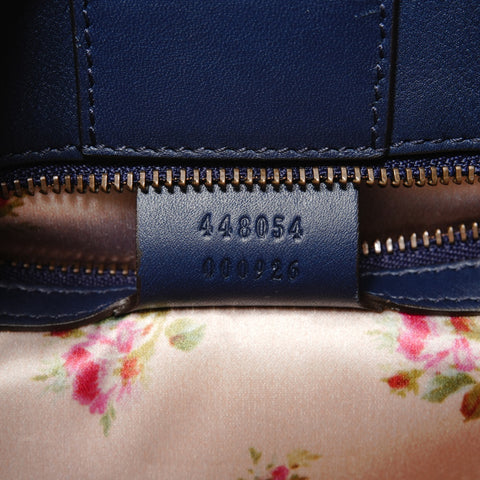 GUCCI GG Marmont Floral Denim 2-Way Handbag blue WS28384