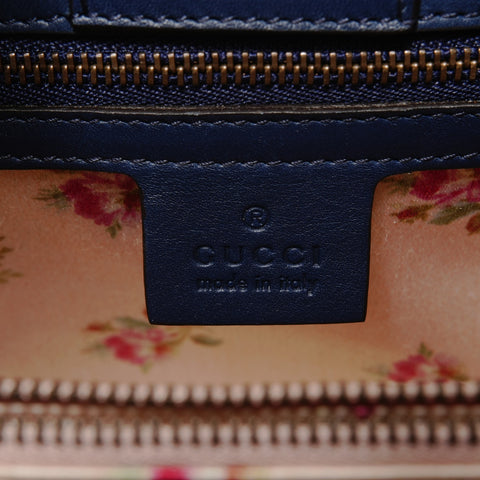 GUCCI GG Marmont Floral Denim 2-Way Handbag blue WS28384