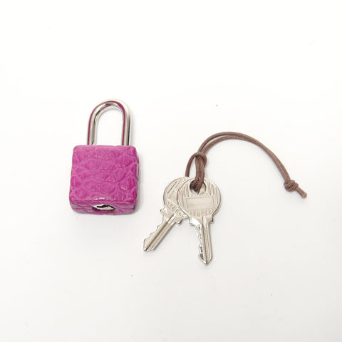 HERMES Picotin Lock PM Alligator Z-stamp Handbag pink WS28386
