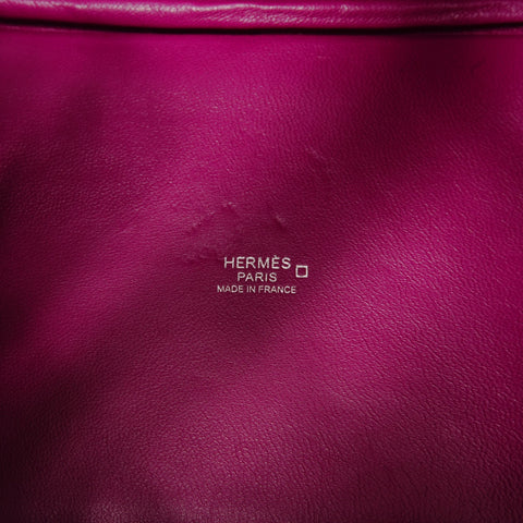 HERMES Picotin Lock PM Alligator Z-stamp Handbag pink WS28386