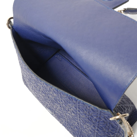 LOEWE Repeat Anagram Avenue Chain Shoulder Bag Navy WS28388