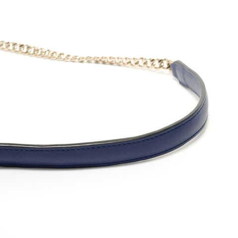 LOEWE Repeat Anagram Avenue Chain Shoulder Bag Navy WS28388