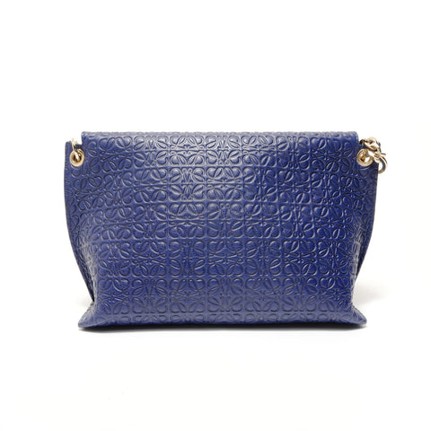 LOEWE Repeat Anagram Avenue Chain Shoulder Bag Navy WS28388