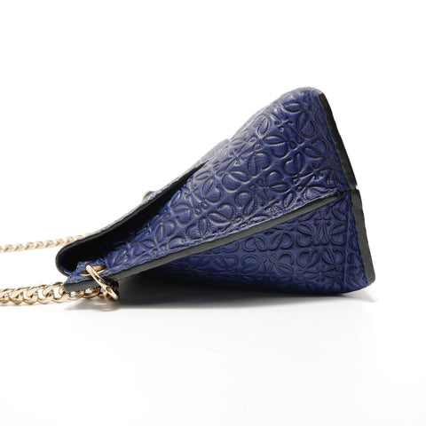 LOEWE Repeat Anagram Avenue Chain Shoulder Bag Navy WS28388