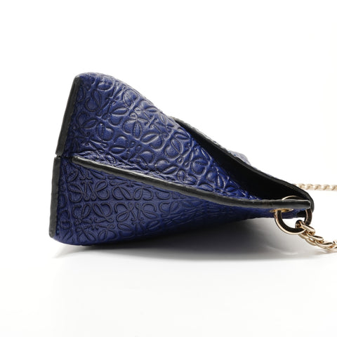 LOEWE Repeat Anagram Avenue Chain Shoulder Bag Navy WS28388
