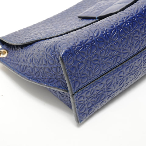 LOEWE Repeat Anagram Avenue Chain Shoulder Bag Navy WS28388