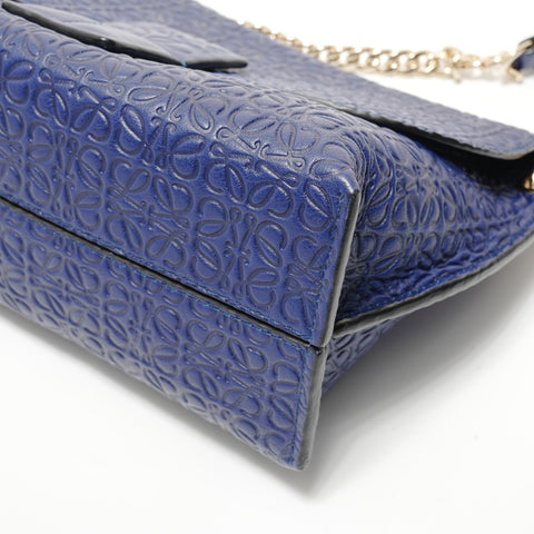 LOEWE Repeat Anagram Avenue Chain Shoulder Bag Navy WS28388
