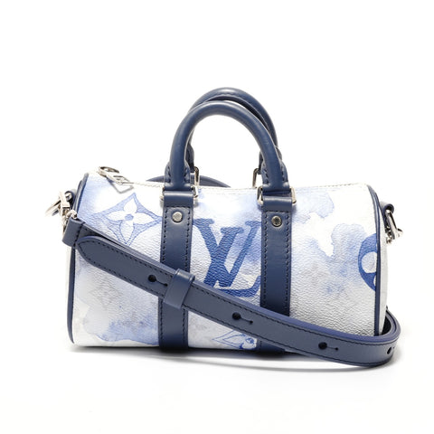 LOUIS VUITTON 2021-2025 Watercolor Monogram Keepall XS Shoulder Bag blue WS28390