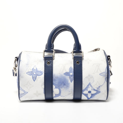 LOUIS VUITTON 2021-2025 Watercolor Monogram Keepall XS Shoulder Bag blue WS28390