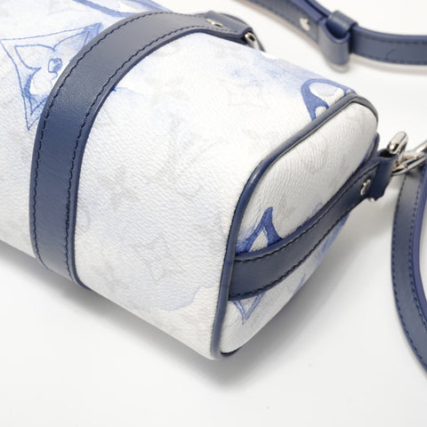 LOUIS VUITTON 2021-2025 Watercolor Monogram Keepall XS Shoulder Bag blue WS28390